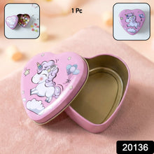 Heart Shaped Unicorn Printed Multipurpose Storage Box (1 Pc) - justgrabit.in | Just Grab It