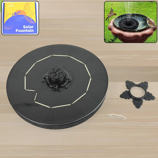 Fast Fountain by Pocket Hose - Solar - Powered - Instantly Adds a Water Feature Virtually Anywhere - 5 Spray Modes - No Installation or Batteries Required - Great for Bird Baths, Pools, Pond & More (1 Pc) - Justgrabit Inc.