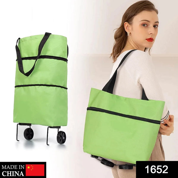 Folding Cart Bags Trolley Shopping Bag For Travel Luggage - Justgrabit Inc.