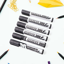 Premium Permanent Black Marker Pen Set (6 Pcs Set) - justgrabit.in | Just Grab It