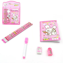 Kids' Stationery Kit: Wooden Pencils, Sharpener, Eraser, Diary (8 Pc Set) - Justgrabit Inc.