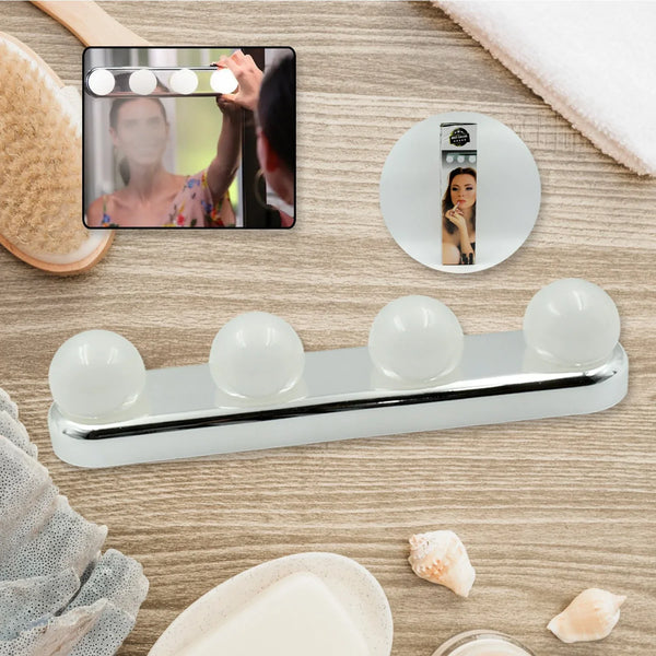 Glow Make Up Light Portable Cosmetic Kit Battery Powered Mirror Lighting Super Bright - Justgrabit Inc.
