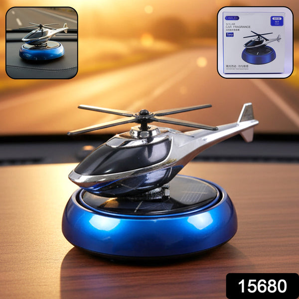 Solar Helicopter Car Dashboard Air Freshener Rotating Perfume Decor - justgrabit.in | Just Grab It