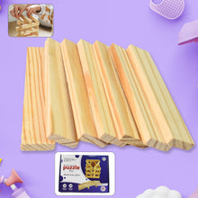 Wooden Pattern Brain Puzzles 20 Pcs Wooden Strips, 40 Pattern Cards (1 Set) - justgrabit.in | Just Grab It
