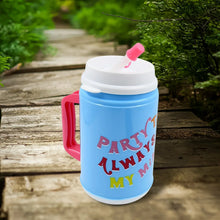 Insulated Mug with Lid Handle Flexible Straw with Cap (709 ML) - Justgrabit Inc.