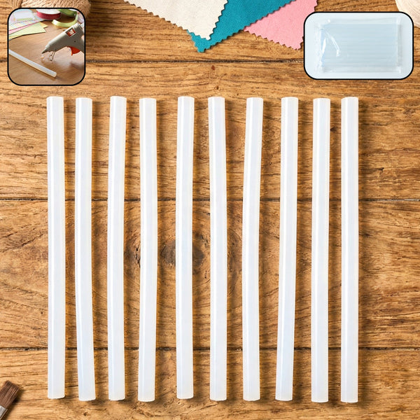 Hot Glue Stick Set 20 cm – Strong Adhesive Glue Sticks for Craft (10 Pc) - justgrabit.in | Just Grab It