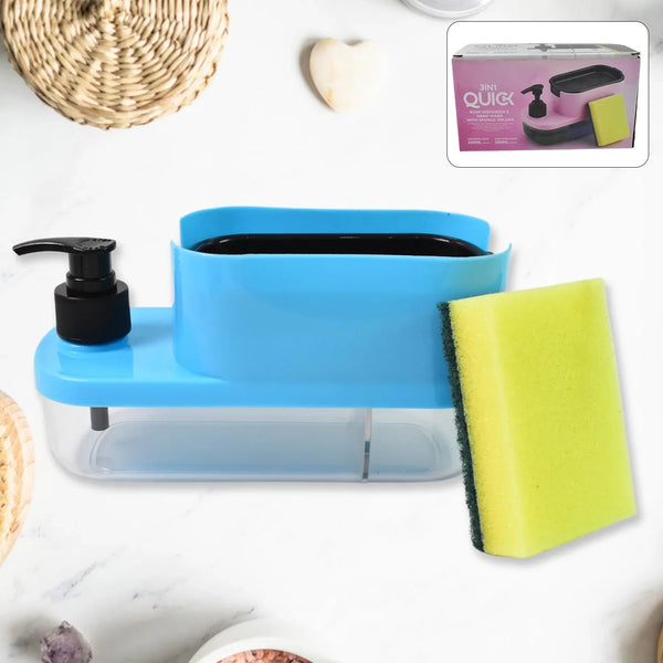 3 in 1 Dishwashing and Handwash Liquid Soap Dispenser (3 in 1 Dispenser) - justgrabit.in | Just Grab It