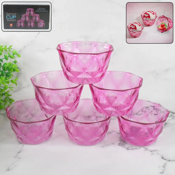 6pc Diamond shape ice cream bowl set - Justgrabit Inc.