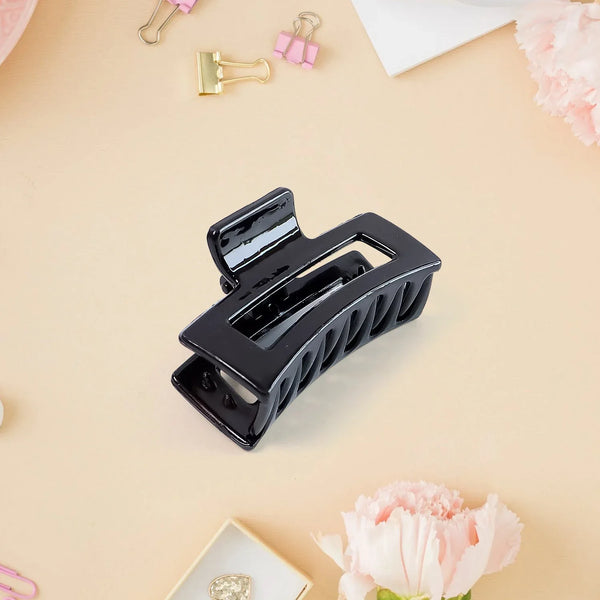 Matte Finish Rectangle Hair Claw Clip for Women and Girls – Assorted Color Pack – 1 Pc - Justgrabit Inc.