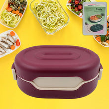 Airtight Food Grade Tiffin Box with 2 in 1 Spoon And 2 Compartment - justgrabit.in | Just Grab It