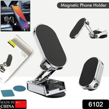 360° Rotating Magnetic Car Phone Holder in Metal (1 Pc, Folding) - justgrabit.in | Just Grab It