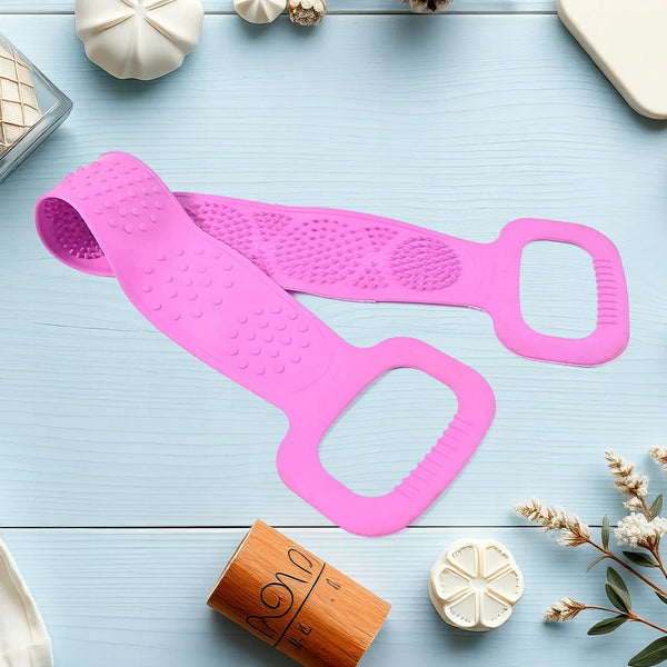 Silicone Body Scrubber Silicone Bath Body Brush (1 Pc / 24 Inch) - justgrabit.in | Just Grab It
