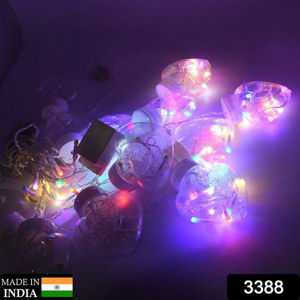8 Feet 12 Wish Heart Ball String LED Lights With Color Box for Home Decoration, Diwali & Wedding LED Christmas Light Indoor and Outdoor Light ,Festival Decoration (Wishing Ball Multicolor) - justgrabit.in | Just Grab It