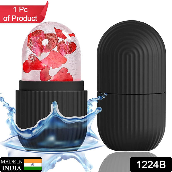 Face Ice Roller Massager for Swelling & Puffiness Reduction (Black) - justgrabit.in | Just Grab It