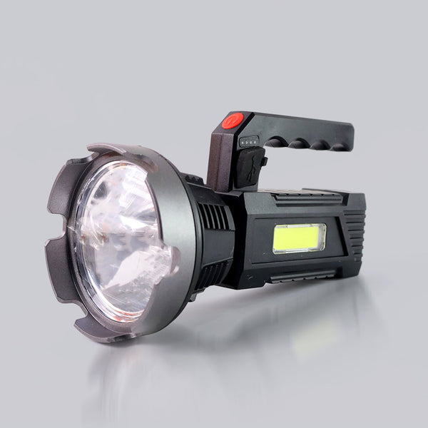 Heavy - Duty Rechargeable USB LED Hand Torch with COB Side Light (1 Pc) - justgrabit.in | Just Grab It