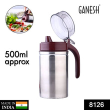 Oil Dispenser Stainless Steel with small nozzle 500ML Oil Container. - Justgrabit Inc.