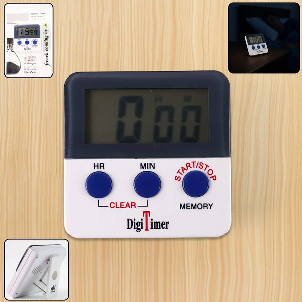 Digital Kitchen Timer with Alarm | Stop Watch Timer for Kitchen | Kitchen Timer with Magnetic Stand |Timer Clock for Study - justgrabit.in | Just Grab It