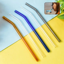 Reusable Glass Straws Clear Glass Drinking Straw (5 pcs Set) - Justgrabit Inc.