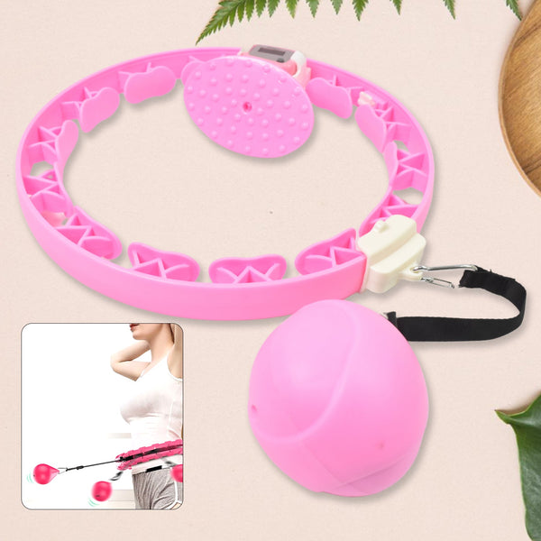 Smart Fitness Hula Hoops with Ball and Intelligent Counter (1 Pc / Loose) - justgrabit.in | Just Grab It