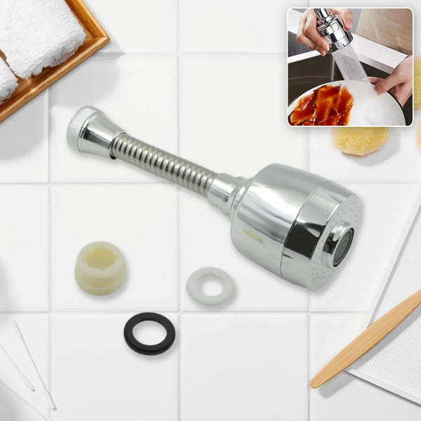 360° Rotating Faucet Sprayer – Water - Saving Splash - Proof Aerator for Kitchen & Bathroom (6 Inch) - justgrabit.in | Just Grab It