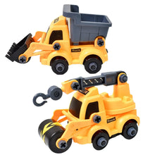 Engineering Vehicles Nut Assembly Toy – DIY Vehicle Model Set for Kids, Simulation Car Construction Toy (2 Pc Set) - Justgrabit Inc.