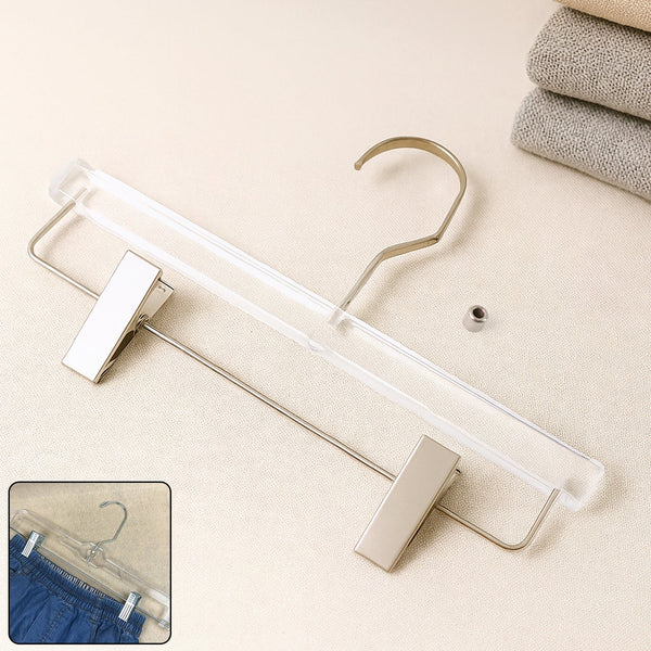 Heavy - Duty Transparent Acrylic Hanger With Adjustable Clips - justgrabit.in | Just Grab It