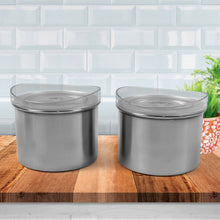 Multipurpose Stainless Steel Airtight Containers with See Through Lid (2 Pc / 500 ML) - justgrabit.in | Just Grab It