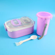 Multi - Functional 1 Set Leakproof Lunch Box with Cutlery & Tumbler - justgrabit.in | Just Grab It