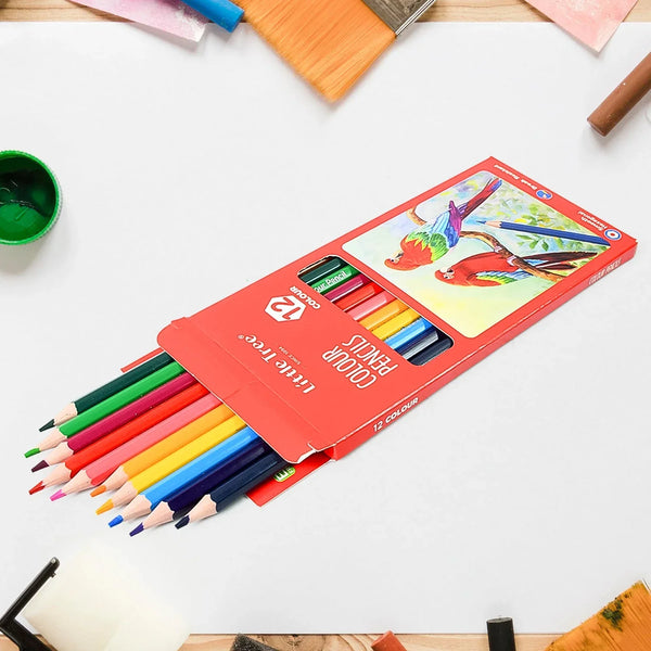 Art Drawing Wooden Pencils Color (12 Pcs Set) - justgrabit.in | Just Grab It