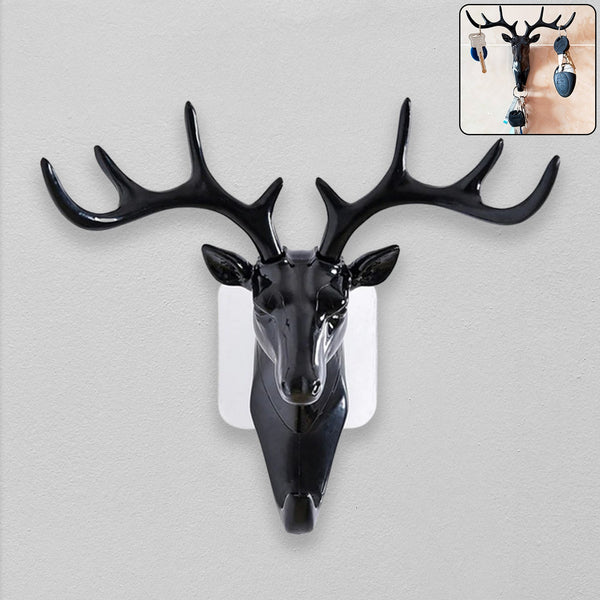 Deer Head Self Adhesive Wall Door Hook Hanger - justgrabit.in | Just Grab It