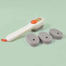 Cleaning Sponge Brush Liquid / Soap Dispenser & With 4 Refill Brush Heads (1 Set) - justgrabit.in | Just Grab It
