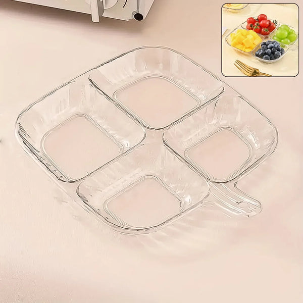 Plastic Kitchen Trays for Serving (4 Compartment / 1 Pc) - Justgrabit Inc.