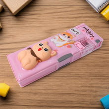 Magnetic Pencil Case / Compass Box With Sharpener (1 Pc) - Justgrabit Inc.