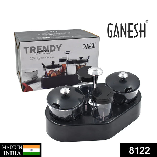 Ganesh rendy Condiment set For Kitchen Transparent jar For Easy To Access Spice 1 Piece Spice Set (Plastic) - Justgrabit Inc.