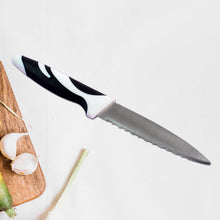 Ritu Stainless Steel Serrated Blade Zebra Kitchen Knife (1 Pc) - justgrabit.in | Just Grab It
