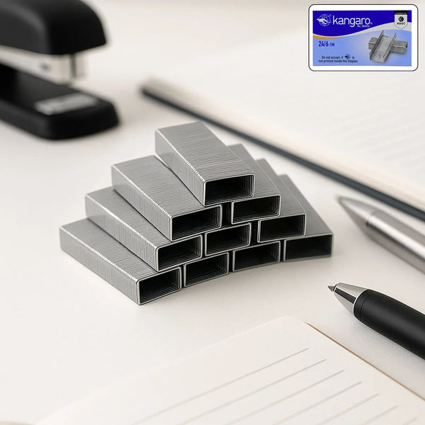 Kangaro 24/6 - 1M High - Quality Staples – Durable Steel Pins - justgrabit.in | Just Grab It