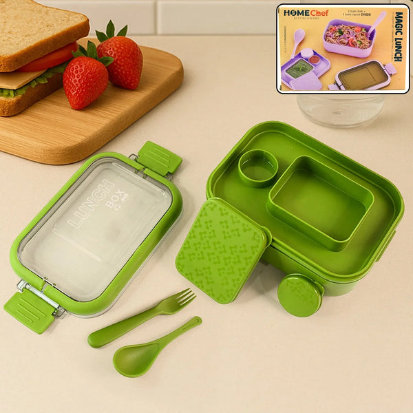 Magic Lunch Box with Leakproof Compartments (1 Pc) - Justgrabit Inc.