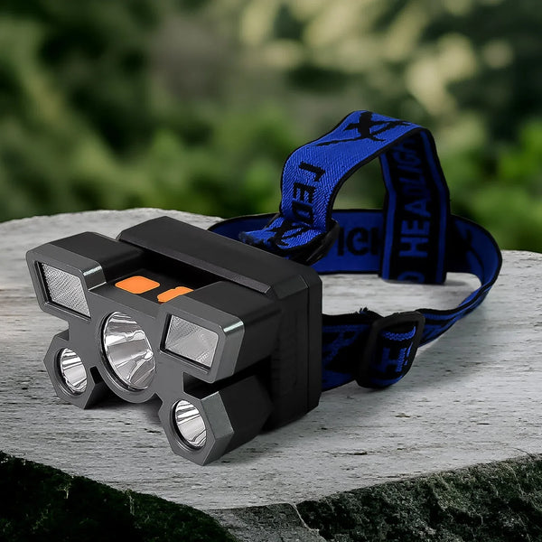 5 LED Headlamp USB Rechargeable Head Light (1 Pc) - justgrabit.in | Just Grab It