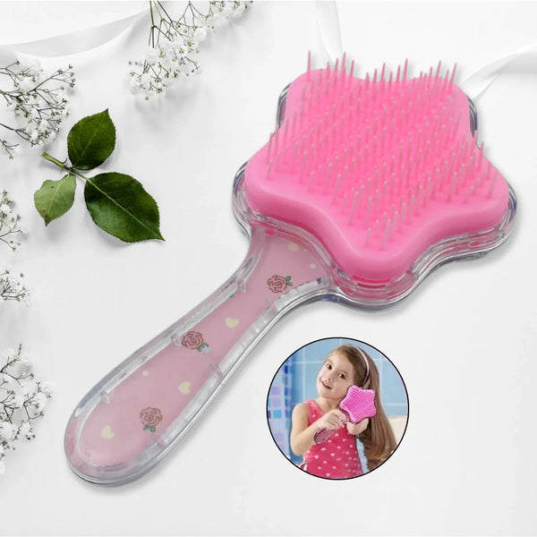 Cartoon Hair Brush Massage Shower Comb Blur Wet Salon Hair Brushes Hair Styling Tools, Glitter Comb, Soft & Smooth Brush, Mermaid Brush For Kids Return Gifts For Kids (1 Pc ), Hair accessories - Justgrabit Inc.
