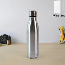 Silver Stainless Steel Water Bottle Approx 500 ML (1 Pc) - Justgrabit Inc.