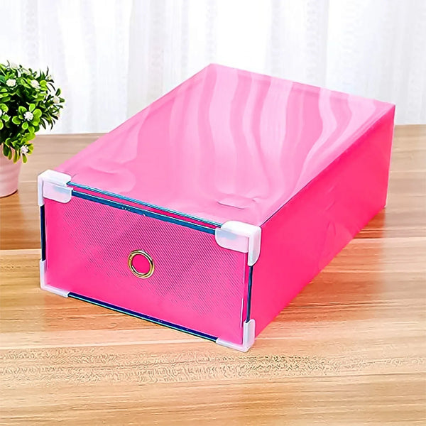 Transparent Drawer Style Shoe Storage Box (1 Pc) - justgrabit.in | Just Grab It
