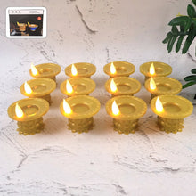Set of 12 Water Sensor LED Golden Diyas - Justgrabit Inc.