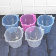 Plastic Round Transparent Bath Water Mug (5 pc / Mix colour / 1200 ML) - justgrabit.in | Just Grab It