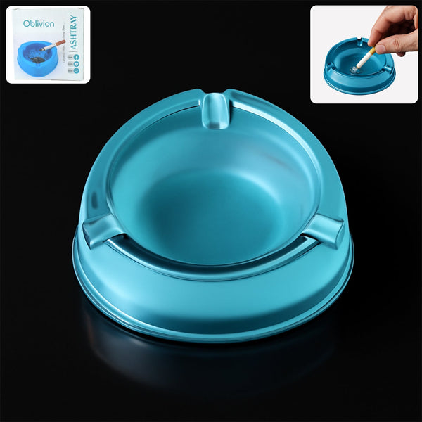Heavy - Duty Transparent Plastic Ashtray with Triple Rest Slots (1 Pc) - justgrabit.in | Just Grab It