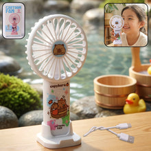 Cute Cartoon Rechargeable Handheld Fan (1 Pc) - justgrabit.in | Just Grab It