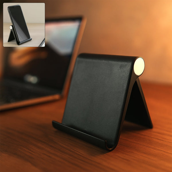 Plastic Foldable Desktop Mobile Stand (1 Pc / Black) - justgrabit.in | Just Grab It