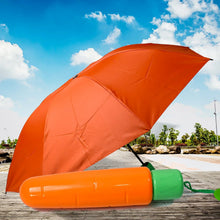Vegetable shaped Folding Umbrella, Plastic Case Creative Fashion Folding Mini Sun Shade Rain Umbrella, Unique Umbrella, Sun & UV Protection, Cute Design (1 Pc) - Justgrabit Inc.