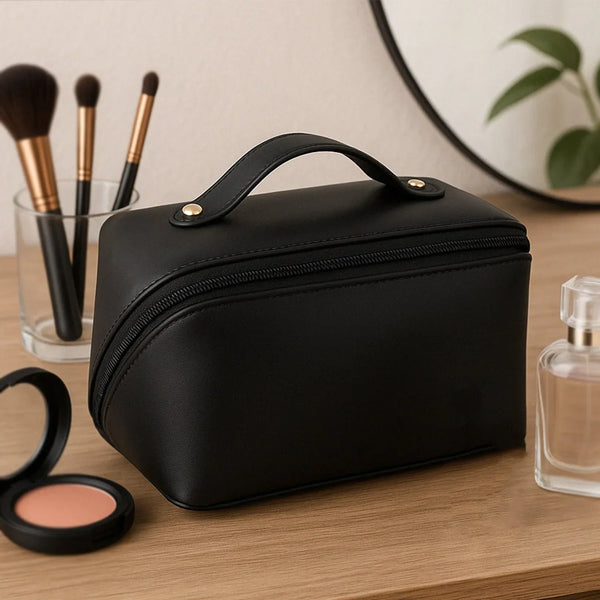 Premium Travel Makeup & Toiletry Organizer Pouch with Zipper & Handle (1 Pc / Mix Color) - Justgrabit Inc.