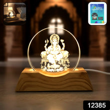 3D Lord Ganesha Acrylic LED Night Lamp (1 Pc) - justgrabit.in | Just Grab It