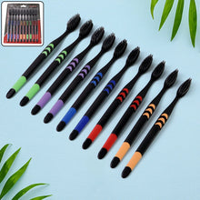 Soft Toothbrush With Plastic Round Box for Men and Women, Kids, Adults Plastic Toothbrush (10 pcs Set) - Justgrabit Inc.